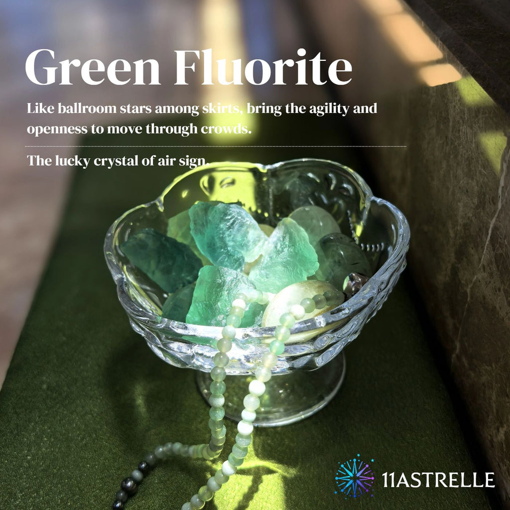 Air Signs Natural Crystal Painting of Dancing Girl with USB Powered Night Light, Green Fluorite, Wall or Desk Decor for Gemini Libra Aguarius Zodiac Gifts