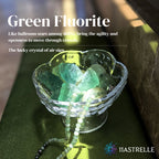 Air Signs Natural Crystal Painting of Dancing Girl with USB Powered Night Light, Green Fluorite, Wall or Desk Decor for Gemini Libra Aguarius Zodiac Gifts